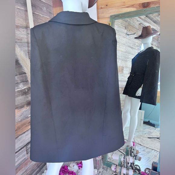 Flying Tomato Flying Into You Caplet Belted Dress Black Front Pockets 💗 - Picture 4 of 6